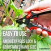 AlpineReach Secateurs Set Bypass and Anvil for Gardening, Sharp Ergonomic