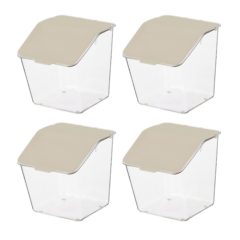 4PCS Kitchen Storage Box Wall Mount Plastic Food Container with