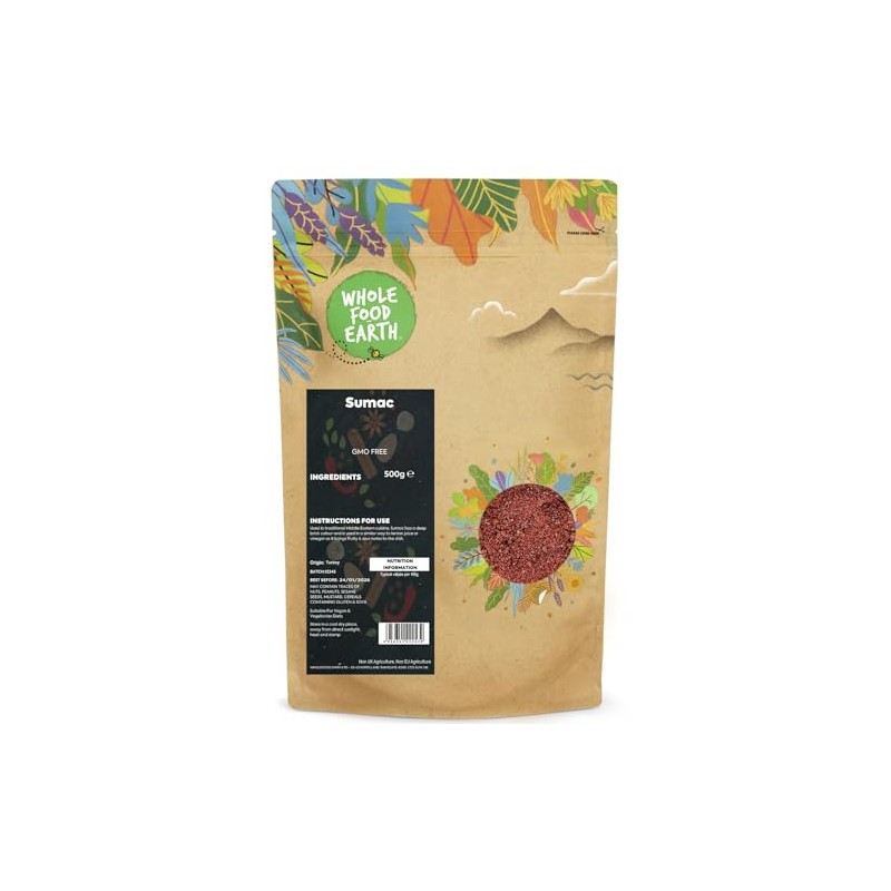 Wholefood Earth Sumac - 500g | No Salt | GMO