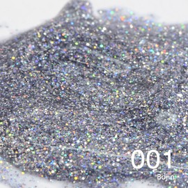 CHILLICATTY Glitter Gel Nail Polish 1 Pcs 15ml (0.51 fl oz), HEMA, HPMA & TPO-Free, Pro Formula Silver gel polish Soak Off UV LED Nail lamp Salon-Quality Wear Ideal for DIY at home & Nail Salon