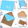 Gueevin 200 Pcs Thank You Cards with Kraft Envelopes and
