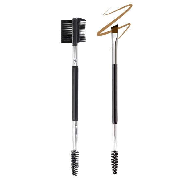 2PCS- 1 Eyebrow Brush + 1 Eyelash Brush Shaper, Professional