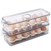 FreshKeeper Stackable Egg Holder for Fridge with Time Scale on
