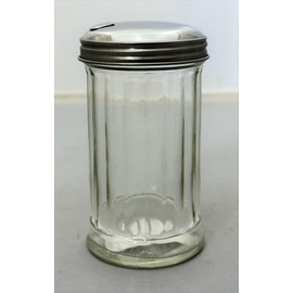 PADERNO Zuckerstreuer aus Glas, Deckel aus Edelstahl, Lieferumfang 1 Stück