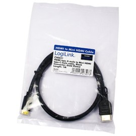 Logilink 1m HDMI to Mini HDMI Cable - Black