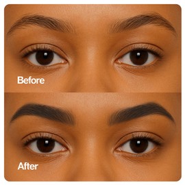 Liquid Microblading Eyebrow Pencil – Waterproof Long-Lasting Brow Pen for Natural Hair-Like Strokes, Easy to Use, Smudge-Proof Eyebrow for All Day Wear (01 Gray Black)