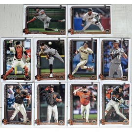 2025 Topps Series 1 San Francisco Giants Baseball Card Team Set Jung Hoo Lee, Patrick Bailey, Kyle Harrison – Future Stars