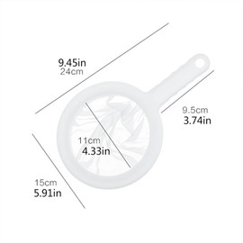 Plastic Sieve 2 Pcs Fine Mesh Sieve with Muslin Cloths for Cooking, Cheese Cloths for Straining, Coffee, Tea, Juice, Milk, Honey, Fried Food Etc (100Mesh,200Mesh),Sieve,Plastic Sieve