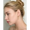 Gold Plated CZ Tassel Chain Stud Earrings For Women