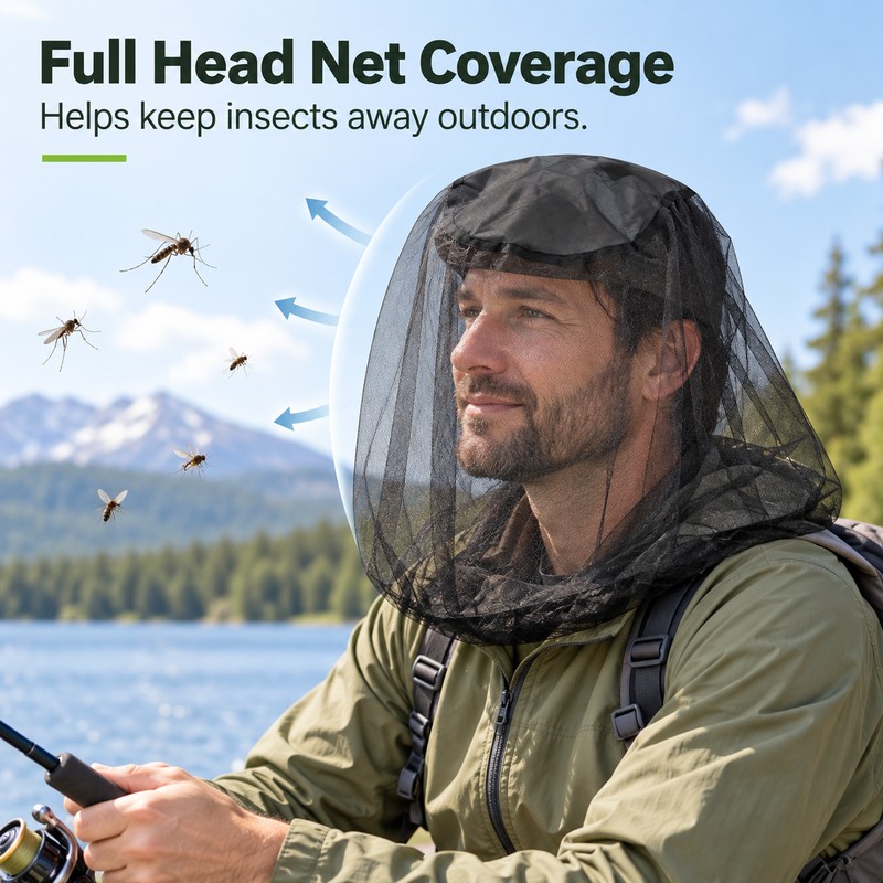 Mesh Mosquito Hat for Men & Women – Breathable Adjustable