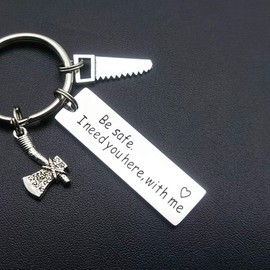 Lumberjack Keychain Gifts for Men Husband Dad Grandpa Uncle Valentine's Day New Year Christmas Birthday