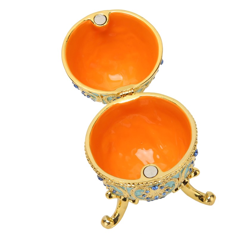 Egg Trinket Box Enamelled Jewelry Box Zinc Alloy Exquisite Jewelry