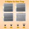 RITALASH 384PCS 4 Style Cluster Lashes Book Individual Lashes Clusters