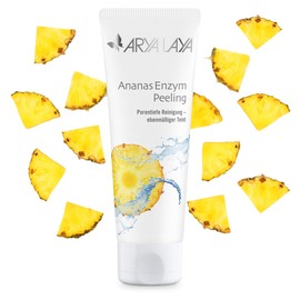 ARYA LAYA Pineapple Enzyme Scrub, 75 ml: Gentle, Deep Pore Cleansing for a Clear, Rosy Complexion, Refines the Skin Complexion, for All Skin Complexions - Even with Blemished Skin & Clogged Pores, Vegan