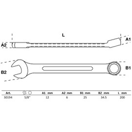 BGS 30194 | Combination Spanner | 5/8"