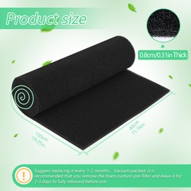 Filtros de aire acondicionado cortables extra grandes, cortados para adaptarse a filtros purificadores de aire de almohadilla de carbono