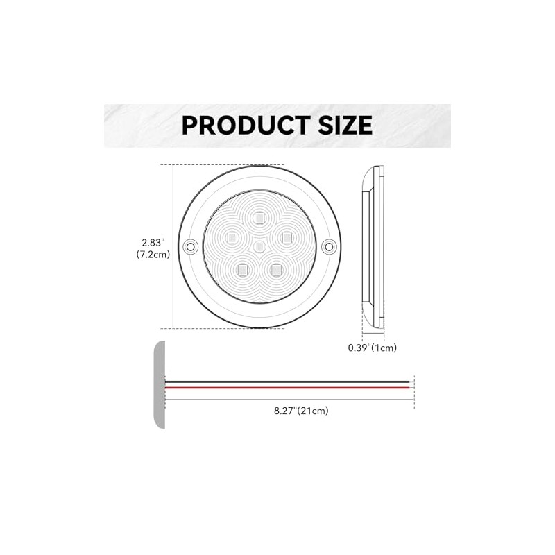 LED Anchor Stern Light for Boats - Waterproof Navigation Light