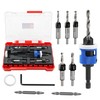 BRSCHNITT Countersink Drill Bit Set with Adjustable Depth Stop, Carbide