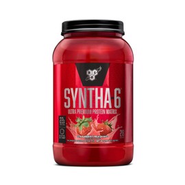BSN BSN SYNTHA-6 Whey Protein Powder, Strawberry Protein Powder with Micellar Casein, Milk Protein Isolate, Strawberry Milkshake, 28 Servings (Packaging May Vary)