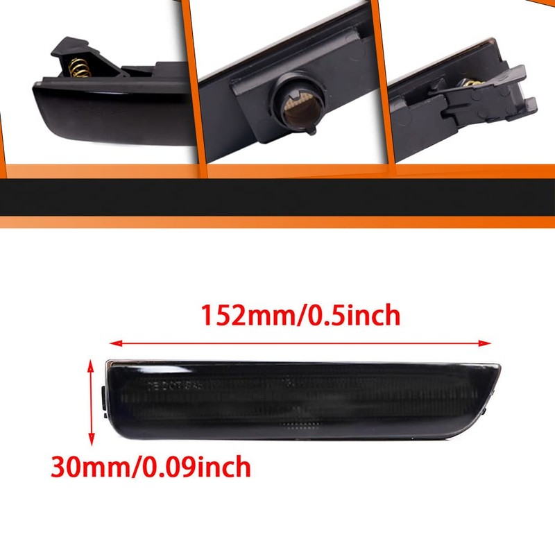 ADIIL Front Bumper Side Marker Light Housing For 2001 2002