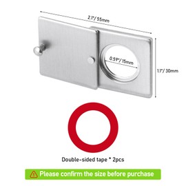 Peephole Security Cap Set, Home Door Viewer Cover with Self-Adhesive Install Kit for Enhanced Privacy (Bright Chromium)