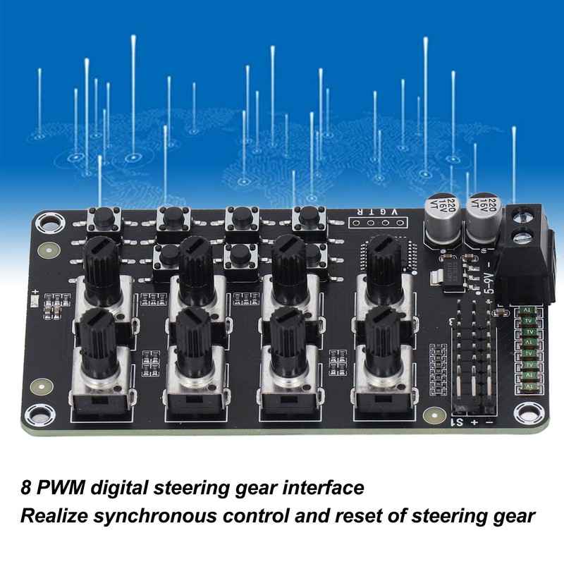 Rotating Knob 8 Channel Servo Controller Control Board with High