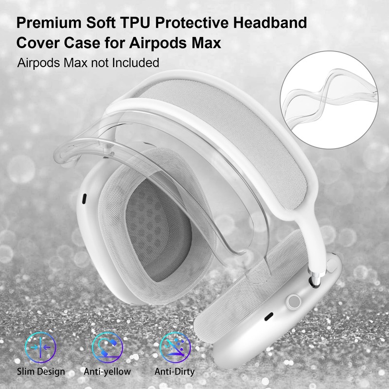 Aircawin for AirPods Max Case Headband Case Cover,Clear Headband Cover