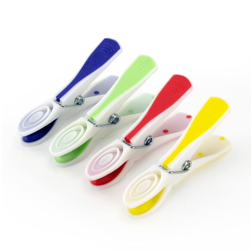 HANGERWORLD Strong 8cm Plastic Clothes Washing Line Pegs Rubber Soft