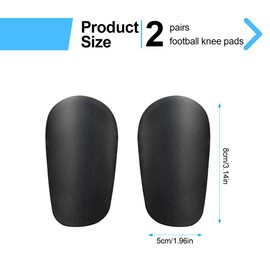 XPEX Pack of 4 Mini Football Shin Pads, 8 x 5 cm Extra Mini Shin Guards Soccer Miniature Shin Pads Tiny Protective Shin Guards for Men Women Boys Girls Graffitiable DIY, b