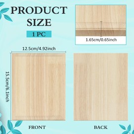FINGERINSPIRE Unfinished Wooden Plaque 15.5x12.5x1.6cm Wood Rectangle Plaque Rectangle Plaque Wooden Slice Unfinished Wood Craft Base Unfinished Blank Wooden Plaque for Painting