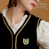 Amaxer Lucky Horseshoe Irish Four Leaf Clover Brooch Stainless Steel