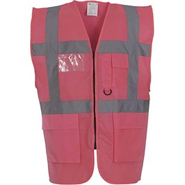 Yoko Unisex Hi Vis Safety Vest - Pink - XX-Large