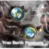 Flat Earth Necklace! Custom Made SILVER tone Space Truth Sci-fi