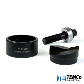 TEMCo TH0396 - 2" Conduit Hole Size Knockout Punch Unit with Manual Draw Stud