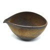 Single Mouth Bowl, Medium Bizen Style Matcha Bowl, Brown/White, 6.1