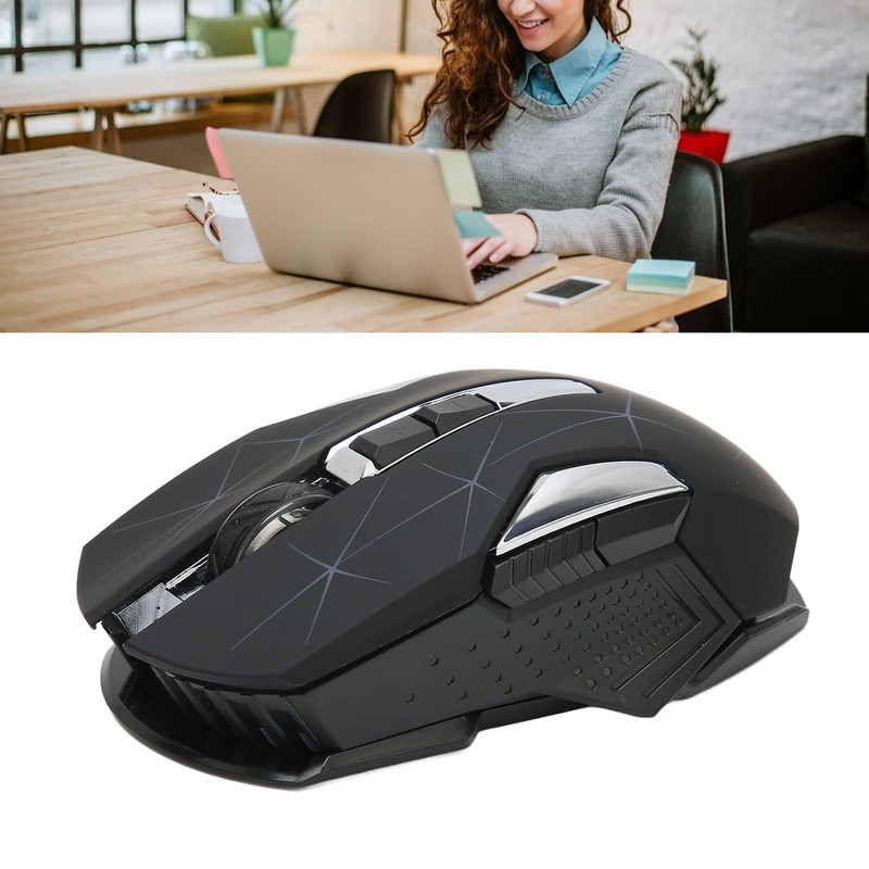Wireless Mouse 2.4G Wireless Ergonomic Design 3 DPI Nonslip Roller