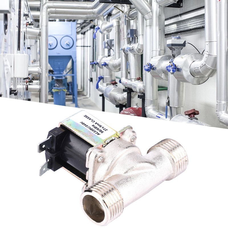 AC220/240V G1/2 NC Brass Electric Solenoid Valve Normally Closed Water