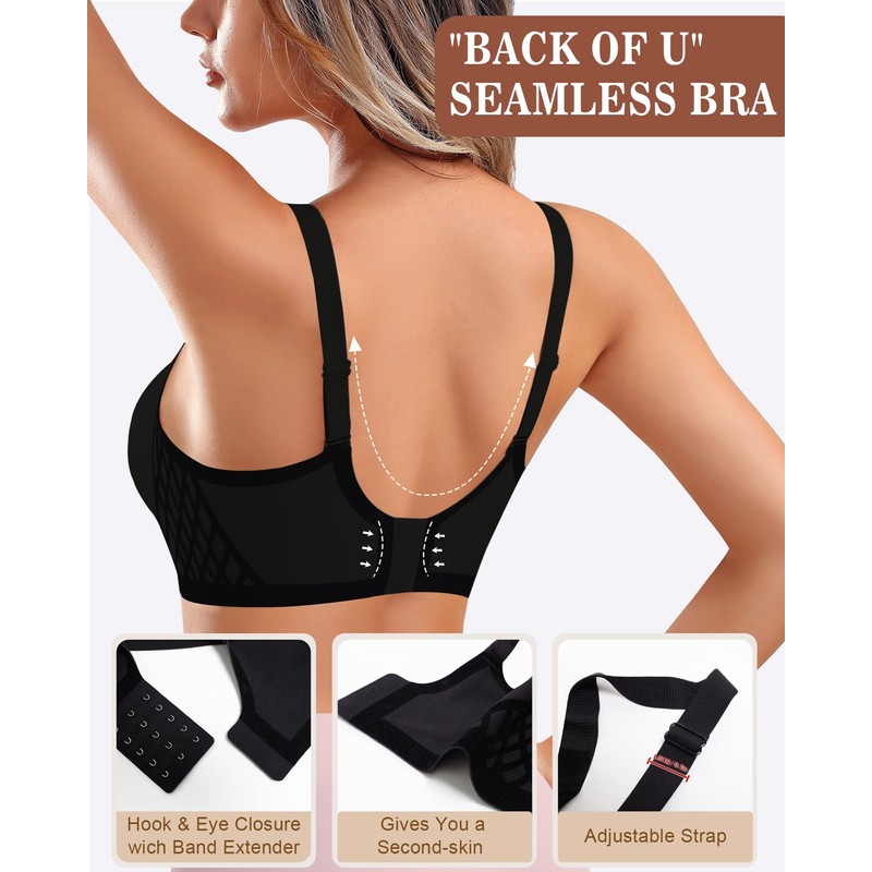 As Fairy Women's Underwired Push Up Bra Full Coverage Seamless