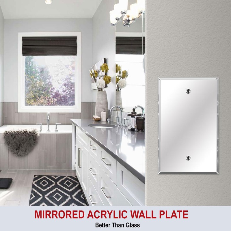 Art Plates - OVERSIZED Mirror Blank Wall Plate - 1