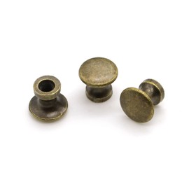 Asamuyu 50 Pcs Mini Vintage Cabinet Drawer Pull Handles, Vintage Style, for Gift Case Drawer Box Cabinet Cupboard Pull Handle (11.5*10.5MM)