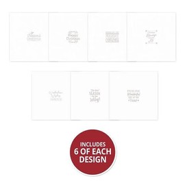 Hunkydory - Trim Me! Foiled Insert Pad - Season's Greetings - Silver - TRIMINS036