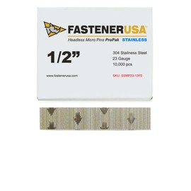 1/2" Micro PIN Nails 23GA 304SS 10,000ct