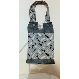 Chess Print. Catheter Night Bag Holder with a Handle.100% Cotton. Patchwork Quality.