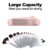 OsiKin Silicone Travel Makeup Brush holder, Half-open Snap Design, Portable