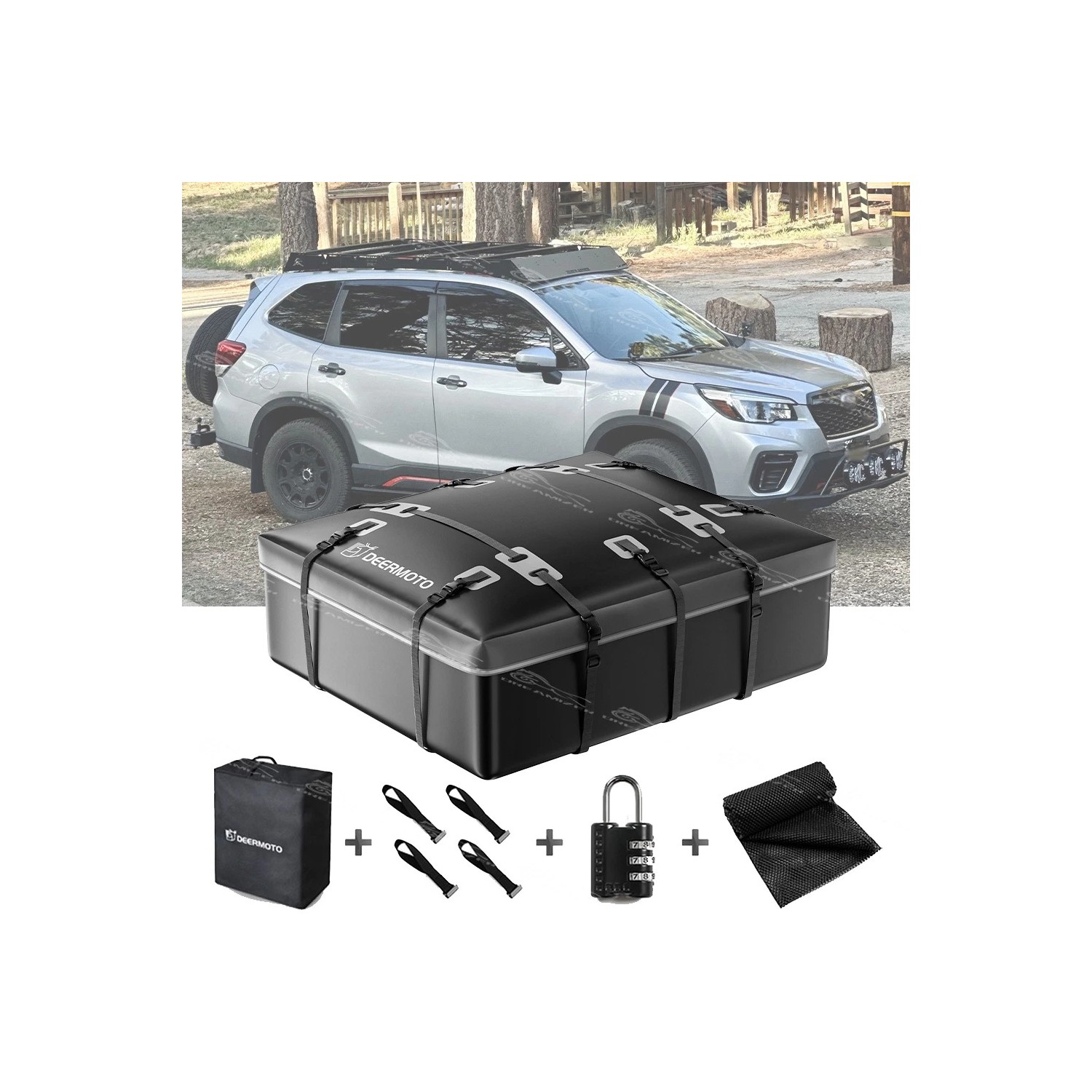 Dreamizer For Subaru Forester 21 Cubic FT Roof Rack Bag Cargo Carrier ...