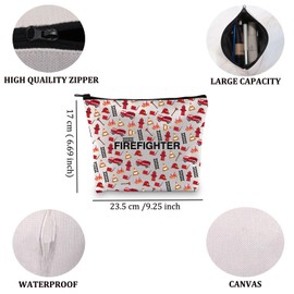 VAMSII Firefighter Gift Firefighter Graduation Gift Fire Hero Gift Zipper Pouch Makeup Bag (Firefighter bag)