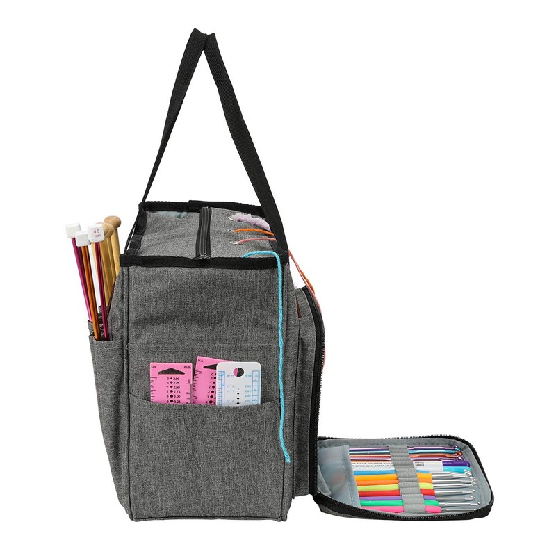 Knitting Bag,Yarn Storage Organizer Tote Bag Holder Case Cuboid with