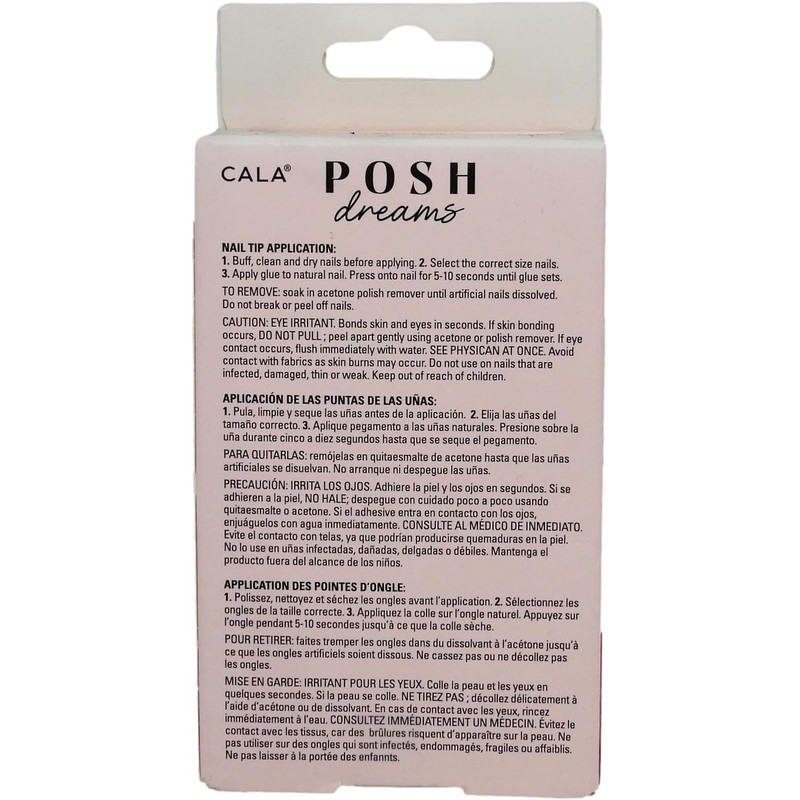 CALA - "Posh Dreams" uñas postizas ovaladas (24 uñas en