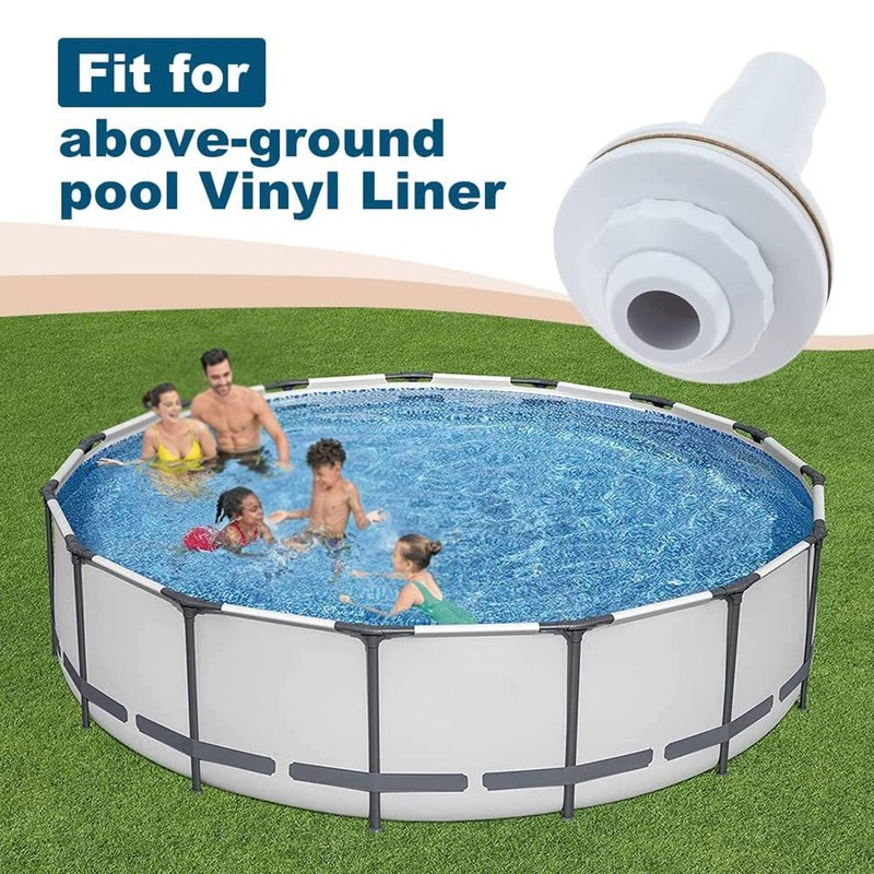 Above Ground Pool Complete Return Outlet Jet Fitting, PVC Leakproof