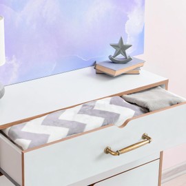 Goo-Ki 6 Pack Antique Brass Cabinet Pulls Zinc Alloy Drawer Pull Solid Kitchen Cabinet Hardware - 5.04" c-c Vintage Brass Cabinet Handles Retro Dresser Pulls